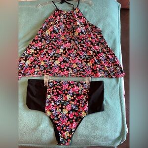 Colorful Floral Tankini Swimsuit